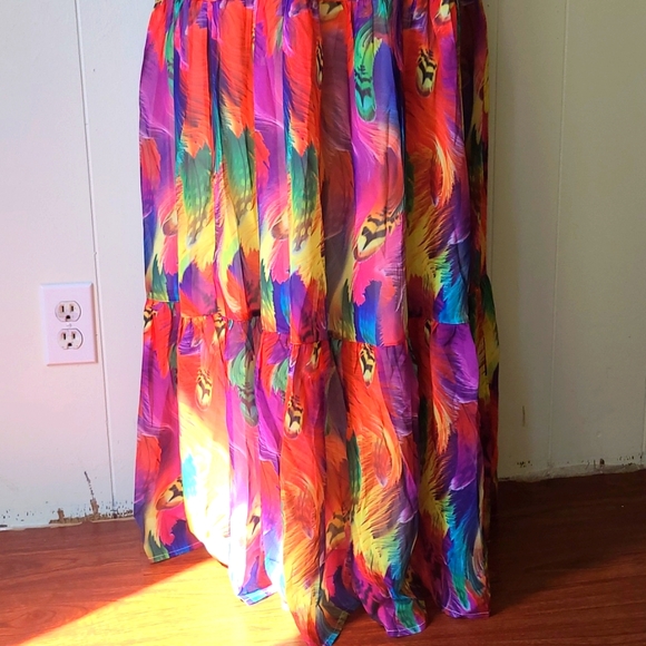 LORAGAL MAXI COLORFUL DRESSS SIZE L - Picture 2 of 4